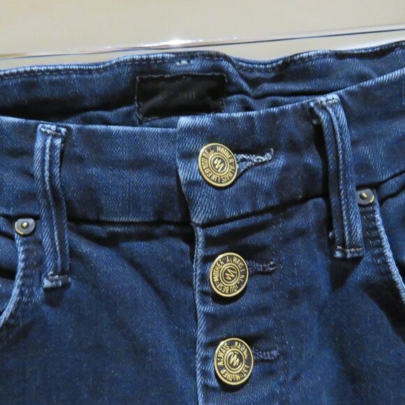 MOTHER The Pixie Ankle Fray in Holding Hands Dark Wash - Size 25 - Picture 5 of 13